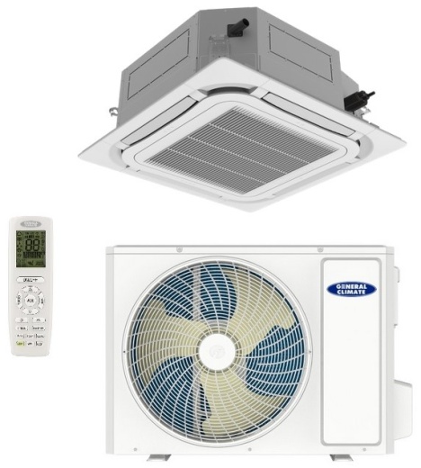 Кондиционер General Climate GC-4CE36HRF / GU-UE36HF / Панель GC-TF01 кассетная сплит-система комплект